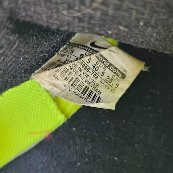 Nike Men Shoes Tiepmo Neon Green Sneaker Lace Up Leather Soccer Shoes Size 7.5 - Picture 11 of 11